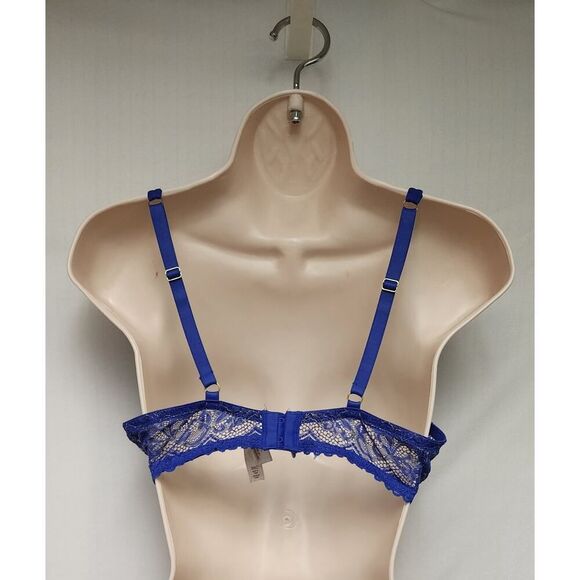 Lots Of 2 Underwire Full Support Push-Up Bras Size 36C Color Blue/Purple - Picture 4 of 10